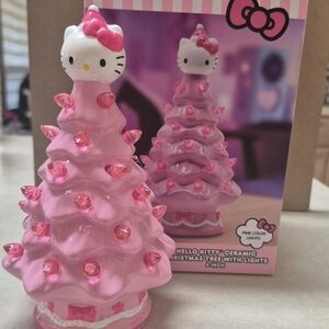 Hello Kitty Pink Ceramic Christmas Tree with Lights